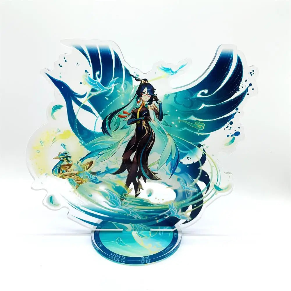 Anime Figur Genshin Impact Furina Arlecchino Xiao Yae Miko Yelan Acryl Stand Modell Platte Schreibtisch Dekor Stehende Zeichen Fans Geschenk