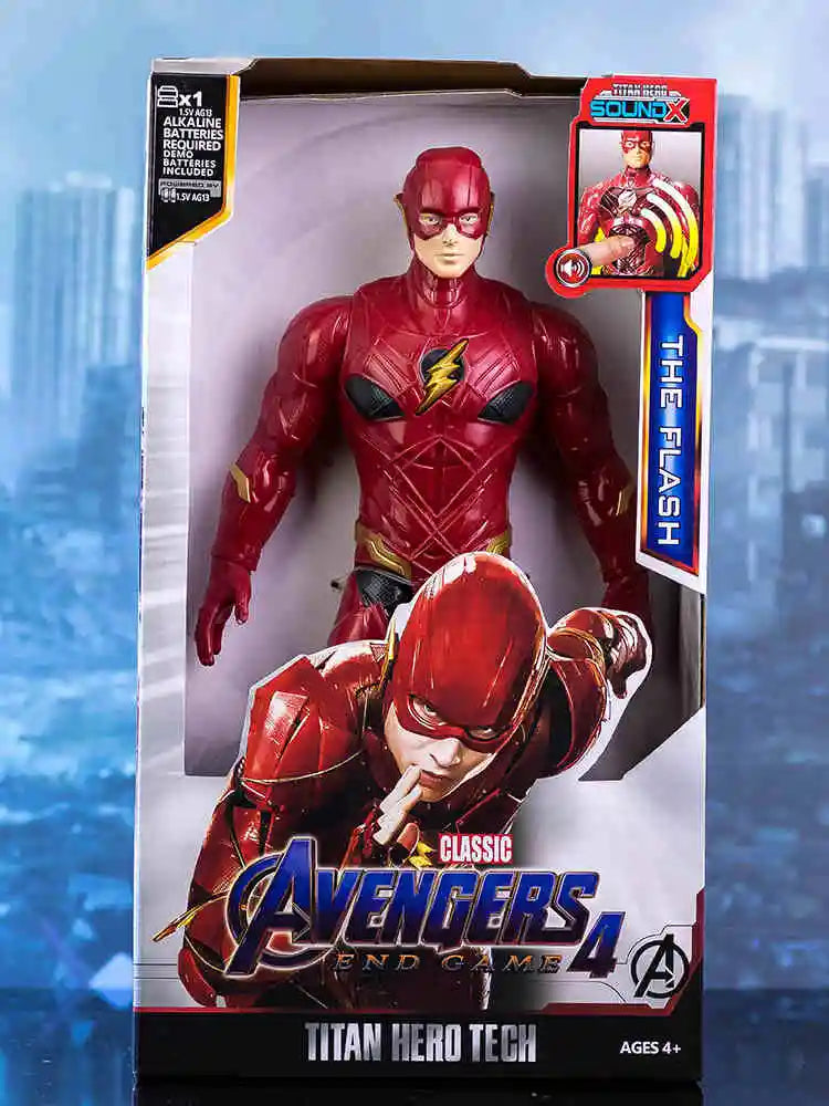 30cm Hot Marvel Avengers Toy Thanos Hulk Spiderman Iron Man Captain America Thor Black Panther With Sound And Light Action Toys