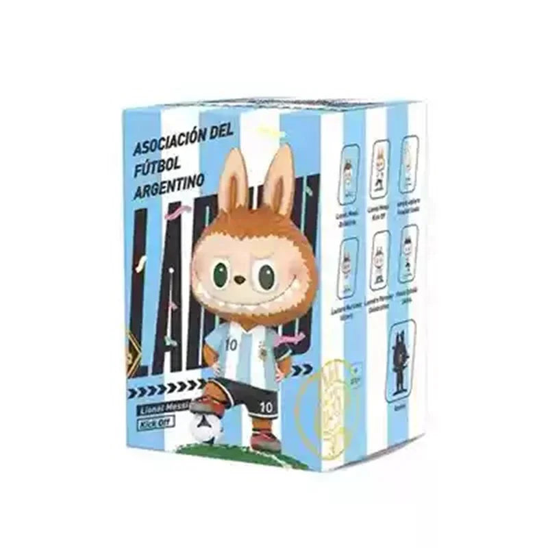 POP MART LABUBU ASOCIACION DEL FUTBOL ARGENTINO Серия Blind Box Мистериозна кутия Guess чанта Играчки Кукла Сладка Аниме Фигурка Настолна