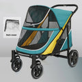 60kg Heavy-Duty Foldable Pet Stroller for Large Dogs & Cats, All-in-One Design with Rain Cover