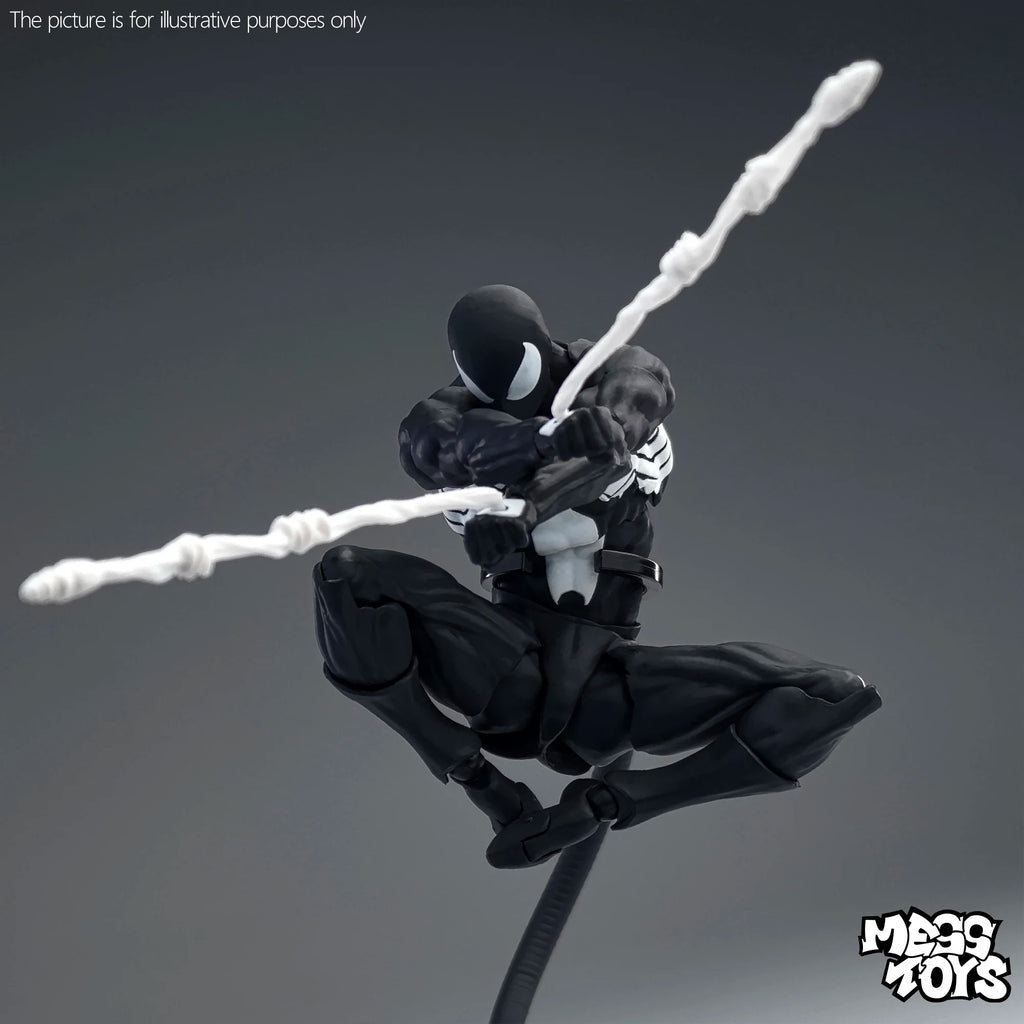 MESS TOYS 16cm The Black Neighbor Symbiotic Spider-Man Black Venom Suit Joint Action Figures Collect Desktop Ornaments Boy Gift
