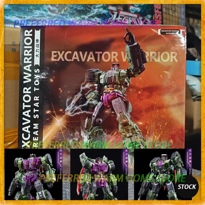 In Stock Dream Star Toys DST Devastator Scavenger Scrapper Deformation Movability Model Toys DST02-001-006 Excavator Bulldozer