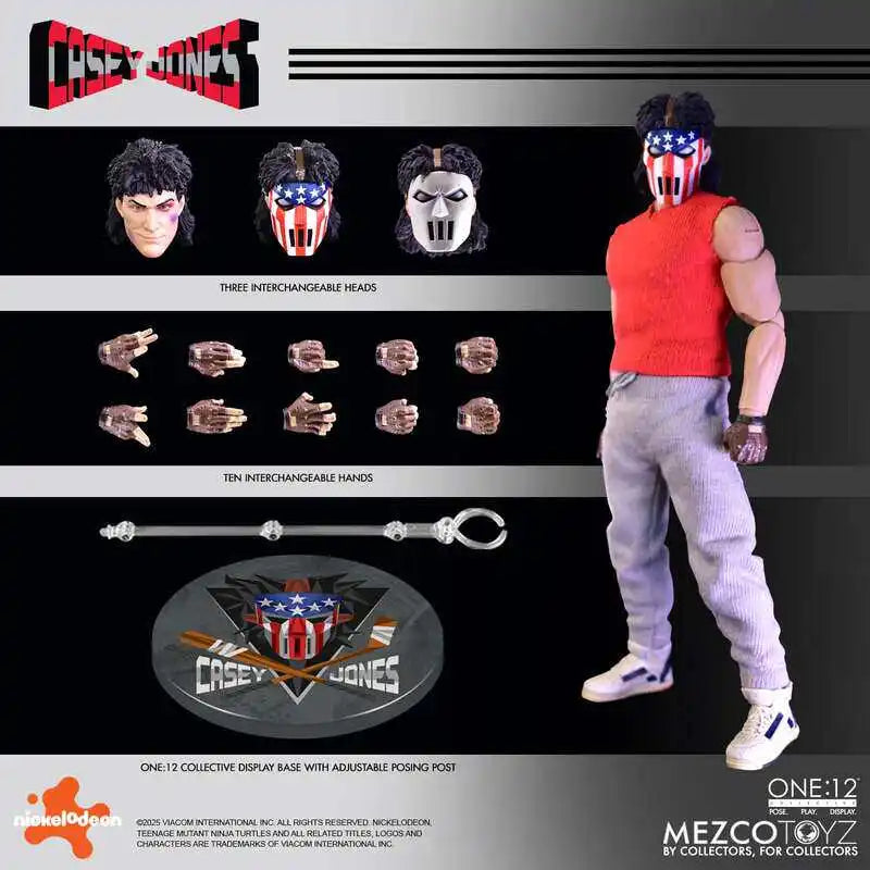 [New in Stock] Mezco Ant One: 12 Teenage Mutant Ninja Turtles Casey Jones 1/12 Articulated Moving Doll Model Toy Collection Gift