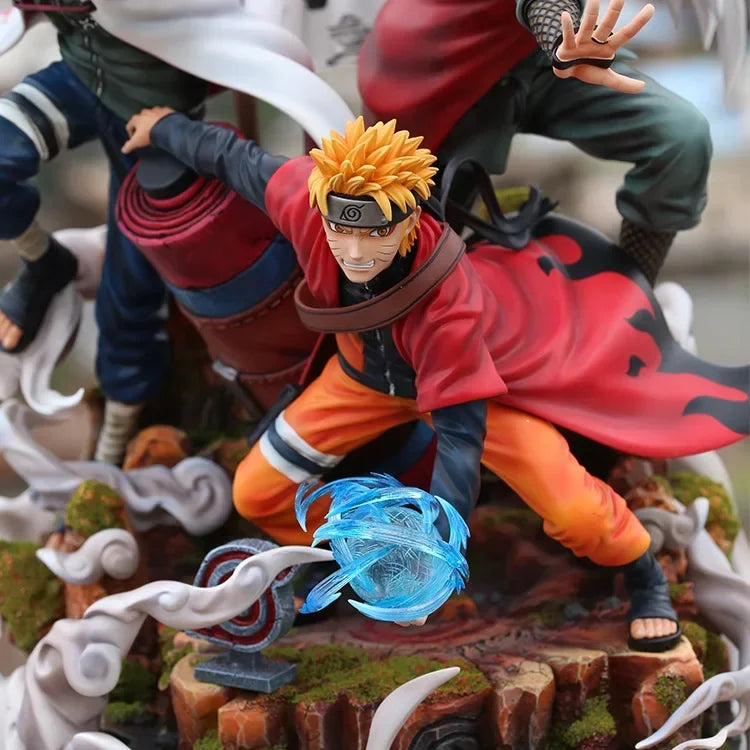 41 cm große NARUTO GK So Big Figuren Destiny Jiraiya Namikaze Minato Uzumaki Naruto zusammen Meister und Schüler Figur