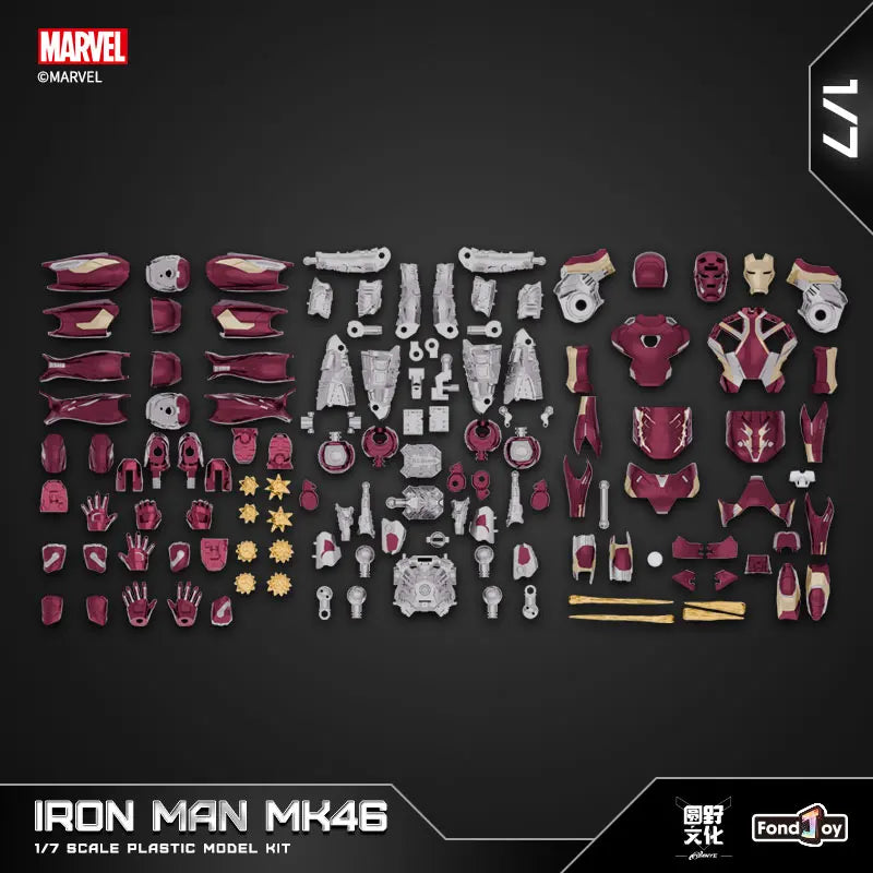 Fondjoy Official Marvel Iron Man Mk46 1/7 Assembly Action Figure Toy Model Decoration For Boys Collectible Toys & Hobbies