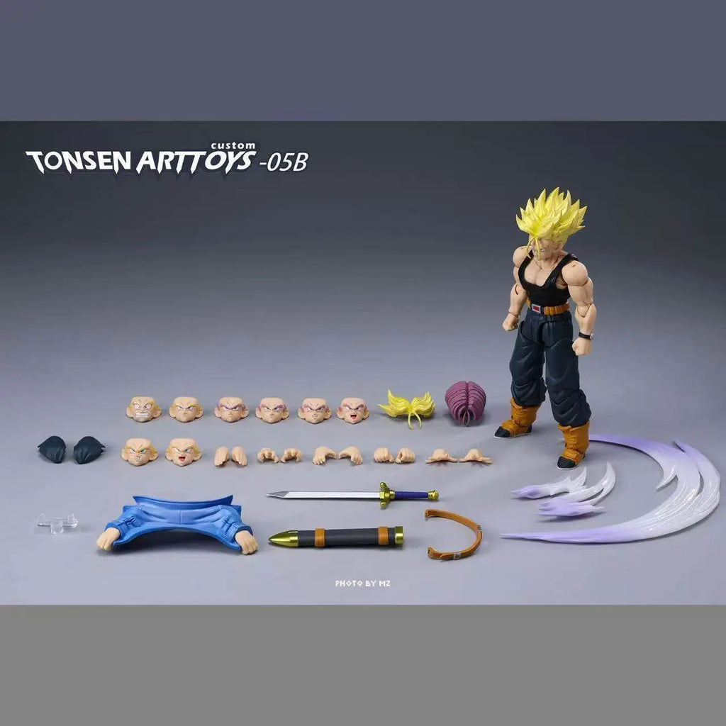 Tonsenarttoys Super Saiyan Trunks Dragon Ball S.H.F Figures Ssj1 Ssj2 Vegeta Custom 05a 05b Accessories Kit Anime Collection Toy