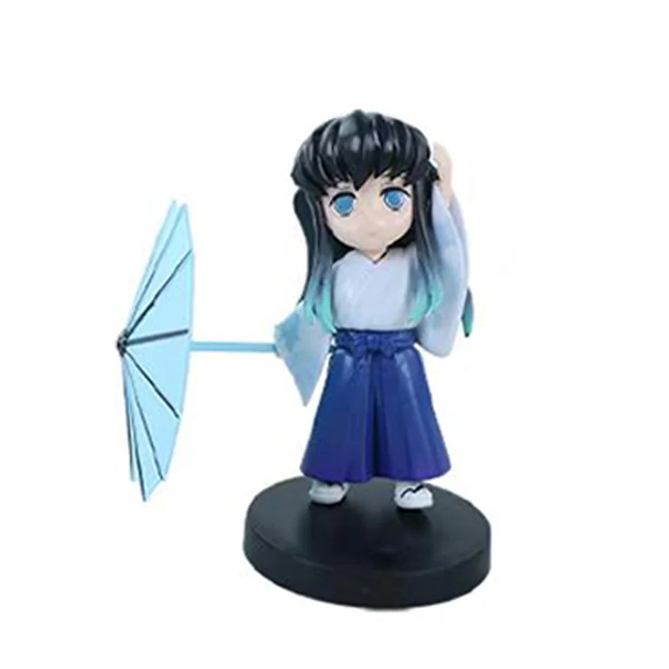 Demon Slayer Plum Rain Series Blind Box Nezuko Tanjiro Q Version PVC Figures Mystery Pack Birthday Christmas Gift