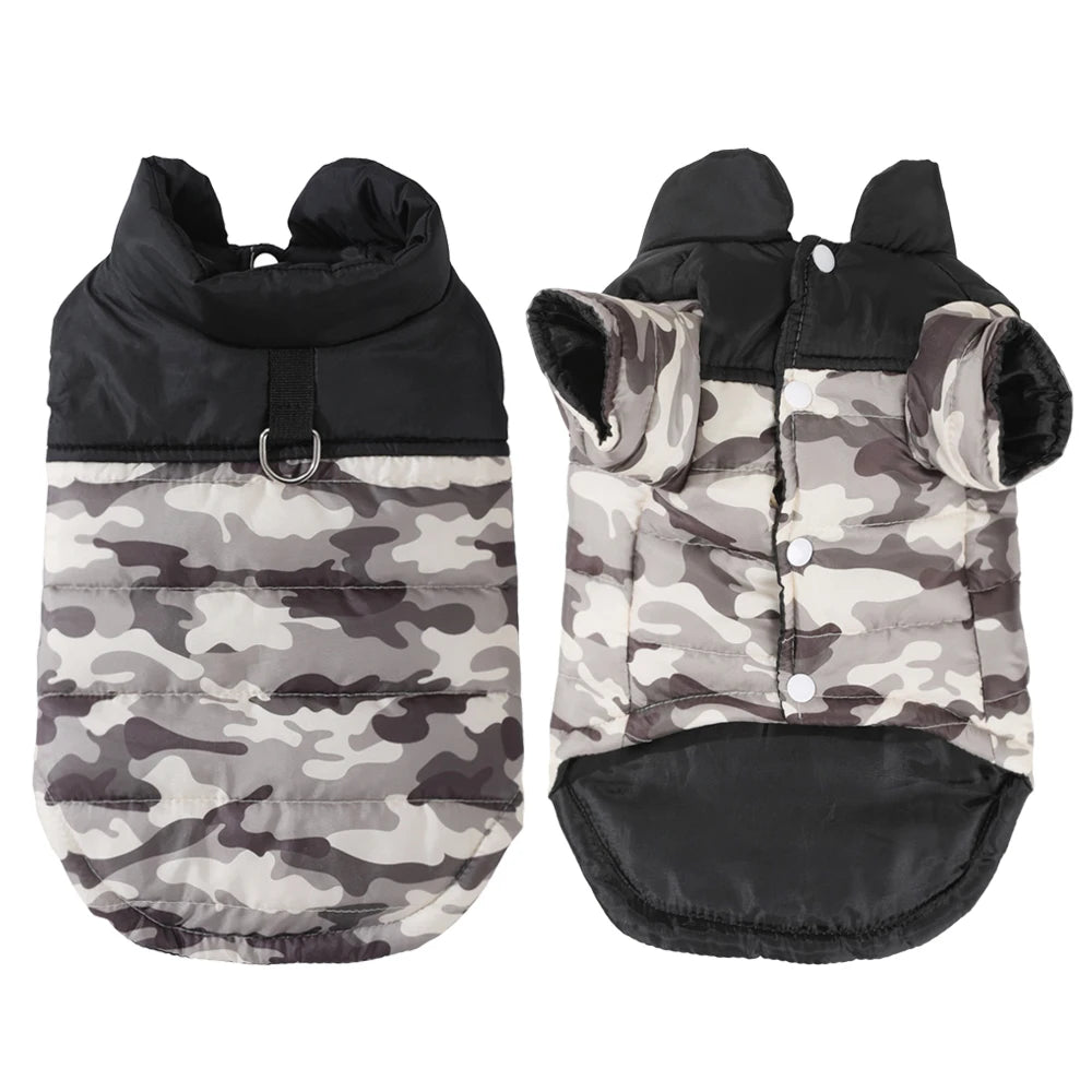 Winter Dog Clothes Warm Pet Jacket For Small Dogs Cat Windproof Camouflage Puppy Coat Apparel French Bulldog Chihuahua Costume