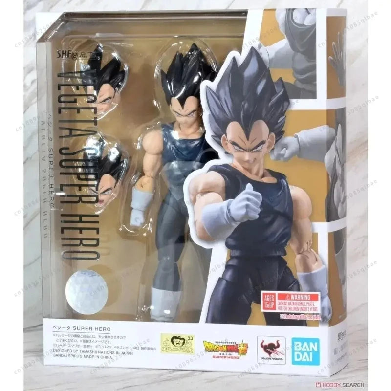 In stock Bandai Action Figure S.H.Figuarts Dragon Ball SHF Vegeta Super Hero Action Figure Collection Toy Gift