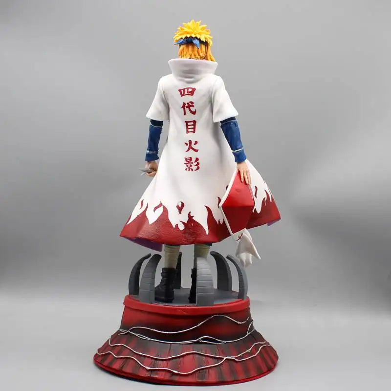 37 cm große NARUTO Namikaze Minato Vierter Hokage Actionfigur Anime-Zubehörmodell Schreibtischornament Puppe Spielzeugsammlung