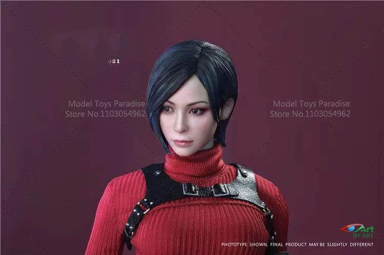 BY-ART BY-021  1/6 Scale Woman Soldier Ada Wong Clothes Set With Mobile Eye Head Carving Fit 12'' Action Figure Body