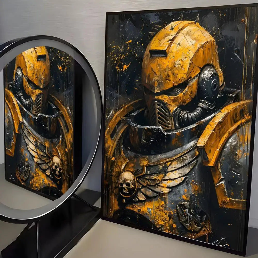 W-Warhammer Game 40K Poster Perfect Sticker Self Adhesive Art Designed for Home Dining Office Spaces