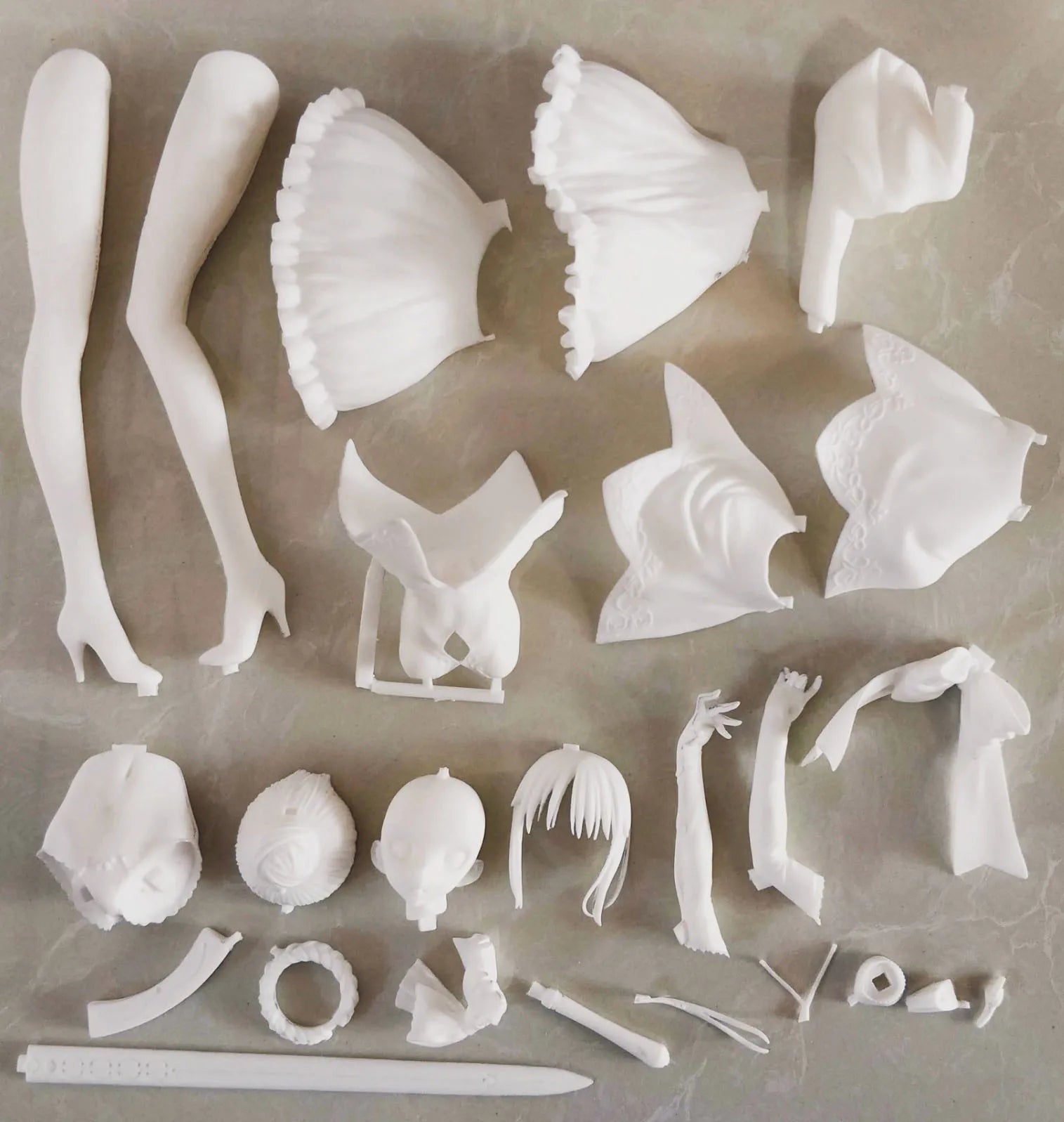 Anime saber Fate/Grand Order Art Online Kit kawaii Resin GK DIY White Assembly GK Model Statue Toys doll Collection G