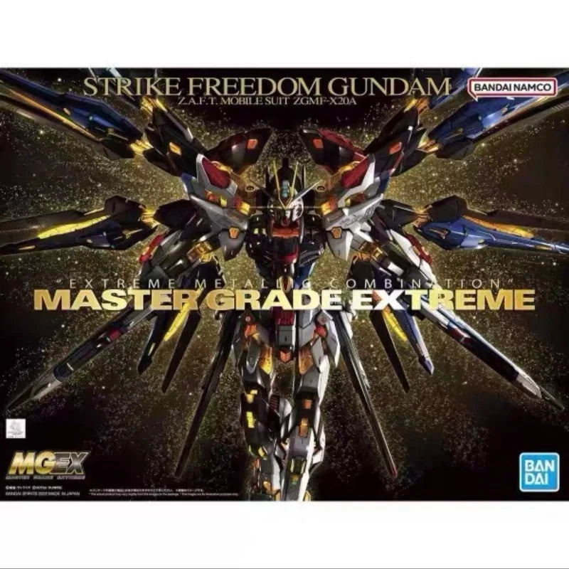 In Stock Bandai Original Mgex 1/100 Mgex-gundam Strike Freedom Action Figure Model Doll Brand New Boxed Anime Characters Toys