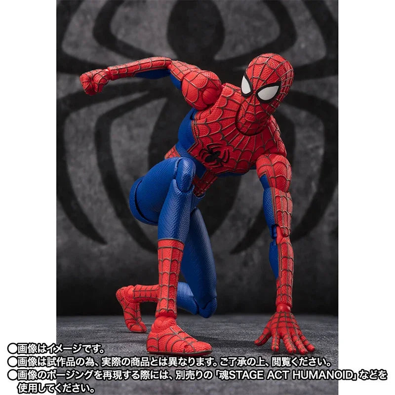 In Stock Bandai S.H.Figurats Spider Man Peter B Parker Mayday SHF Anime full action Figure Finished Model Kit Toy Gift for Kid