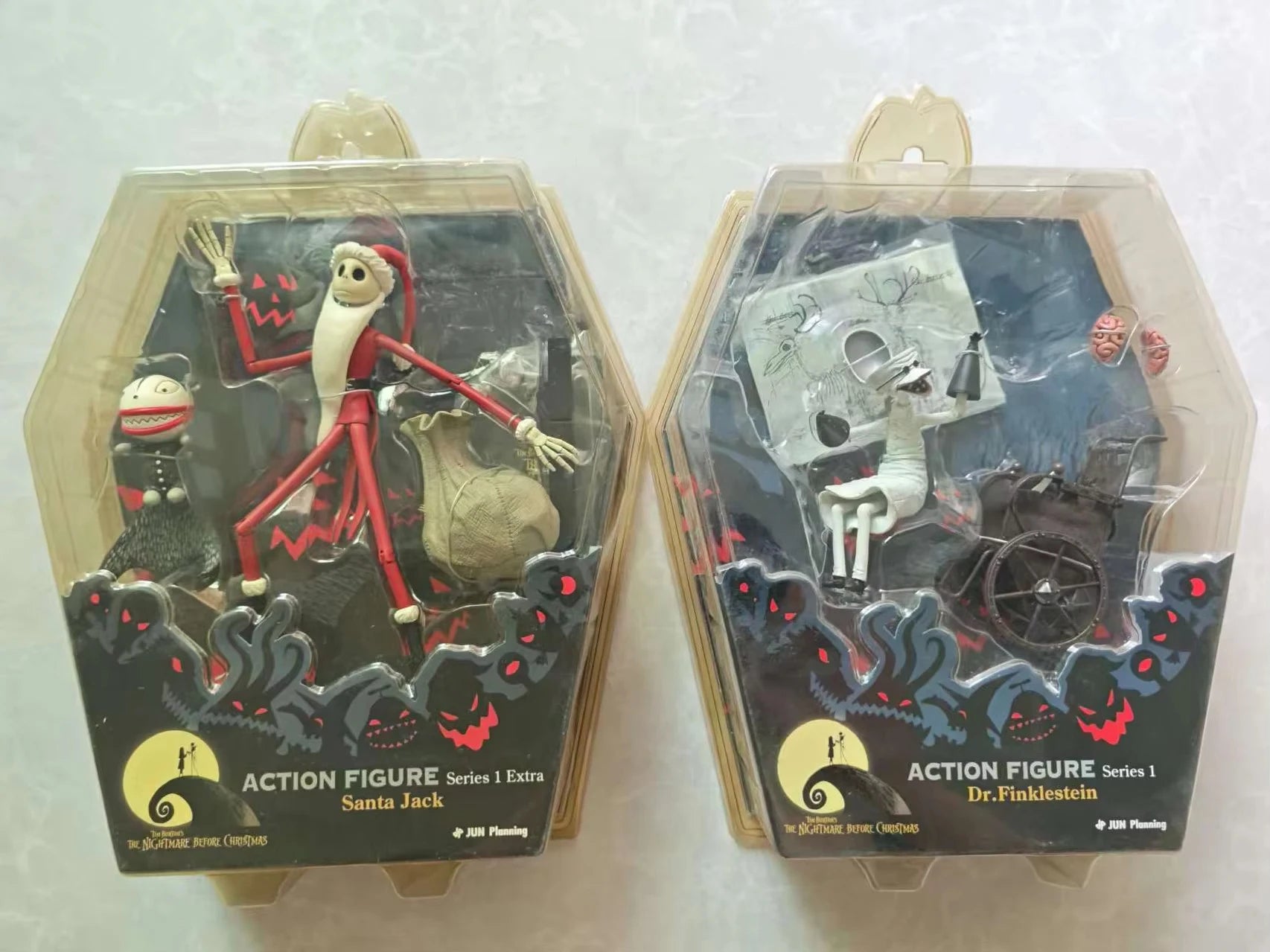 Disney Jun Planning Nightmare Before Christmas Series 1 Action Figure - Santa Jack & Dr.Finklestein  Gift Halloween 5 pcs