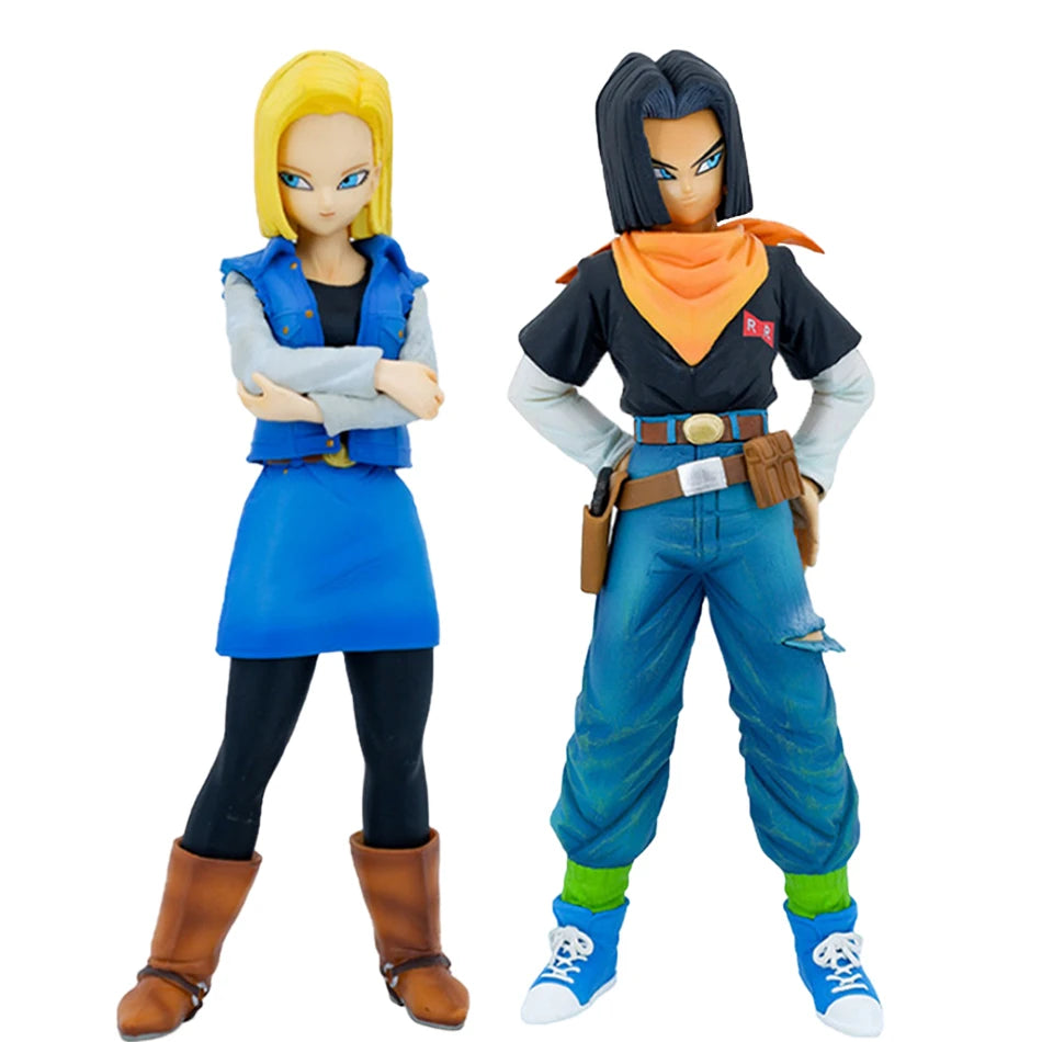 22 см аниме Dragon Ball Z Android 17 18 фигурка Android 18 PVC екшън фигурки колекция модели играчки за деца коледни подаръци