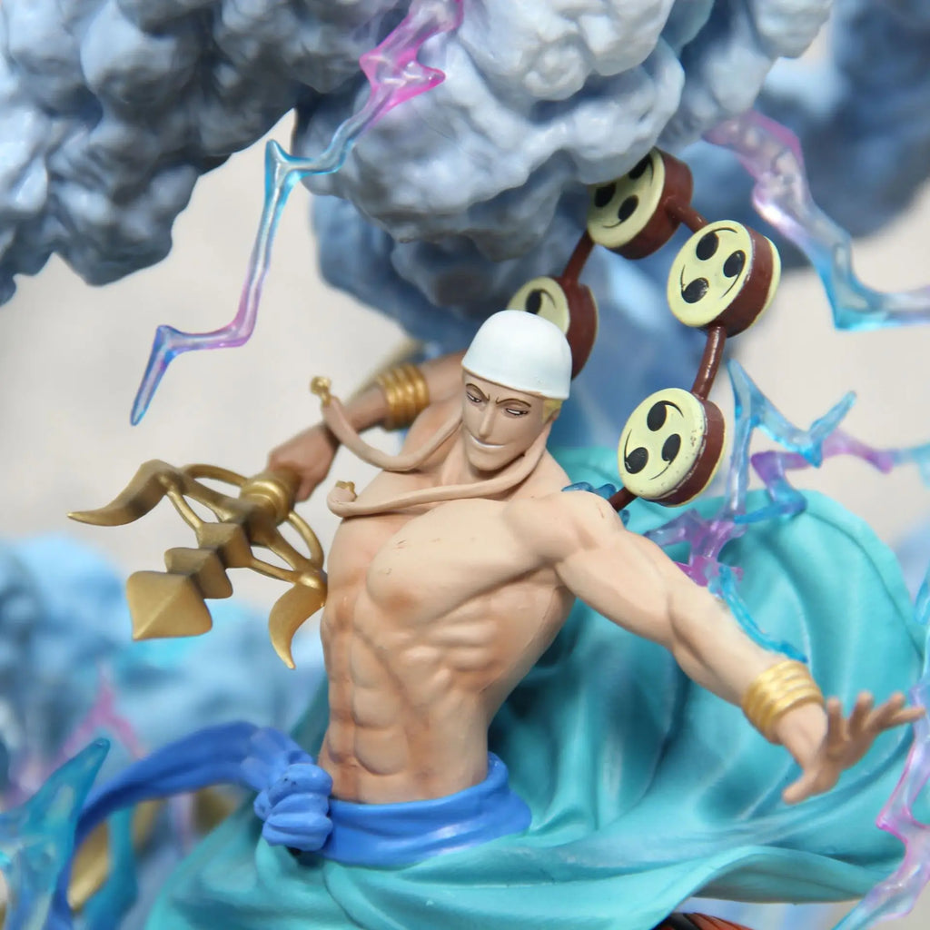 36 cm ONE PIECE Anime Peripheral Oka Shichibukai Enel Thor Figur GK Modell PVC Statue Zimmer Dekoration Ornamente Sammlung Geschenke