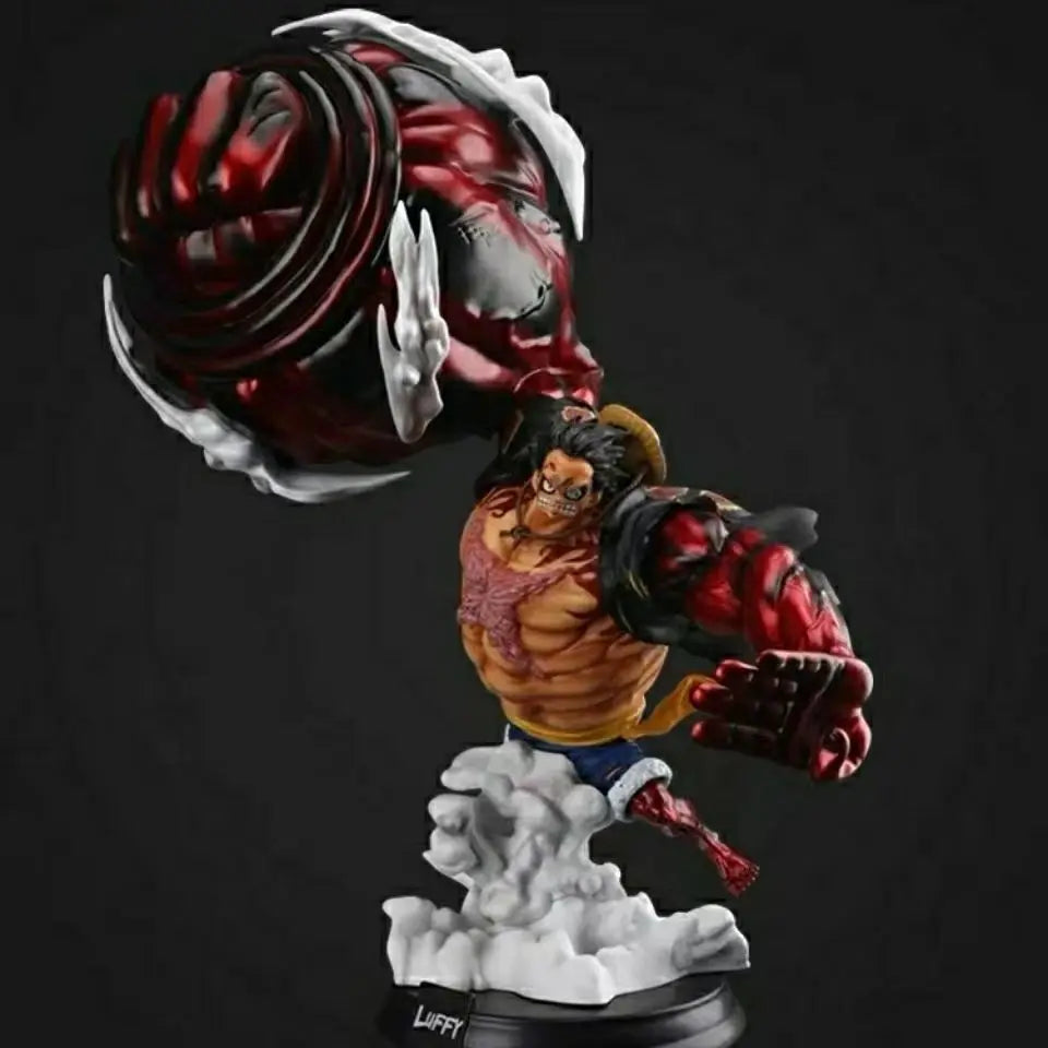 28cm Anime One Piece Phantom Luffy 4th Gear Great Ape King Luffy Action Figure Scene Pvc Statue Model Doll Collection Toys Gift