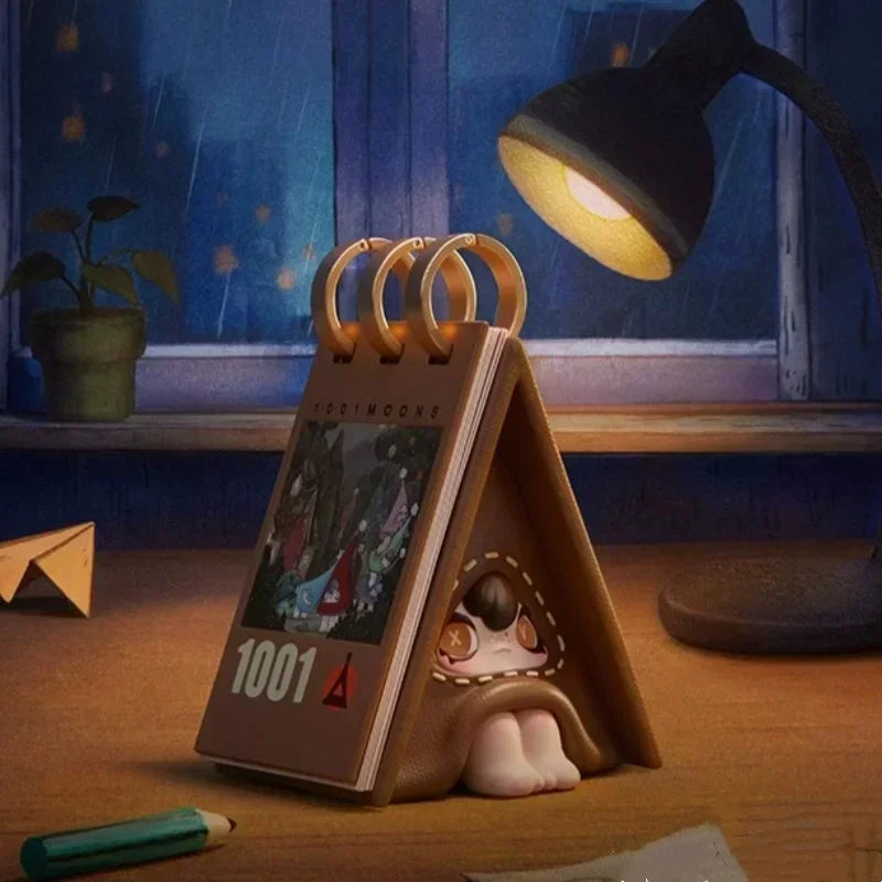 POP MART 1001MOONS Where's The Elephant Slide Series Blind Box Mystery Box Toys Kawaii Ornaments Figurines Home Decor Desktop