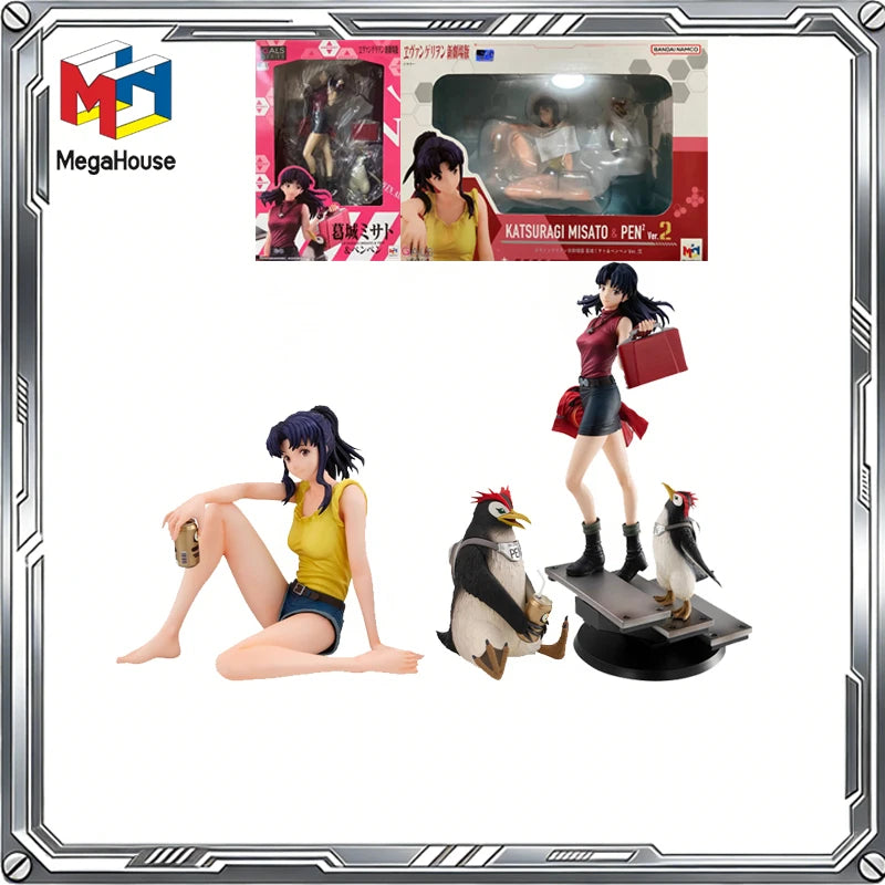 MegaHouse Original GALS Neon Evangelion Movie Anime Katsuragi Misato PENPEN Ver.2 Action Figure Toys Gift Collectible Model