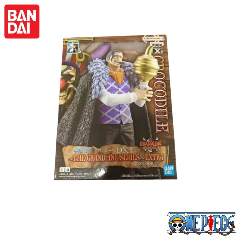 In Stock 100% Original Bandai One Piece DXF Anime Great Pirate Route Crocodile (Old Sand) Character Model Collectible Toy