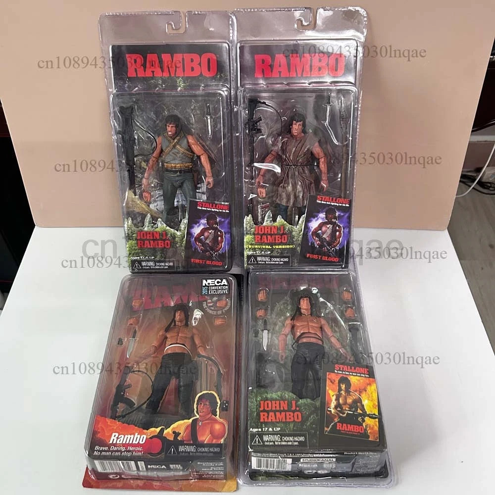 NECA Figure First Blood John J Rambo Stallone Action Figure Rambo 2015 Ver. Special Forces Soldier Avenger Sylvester Film Model