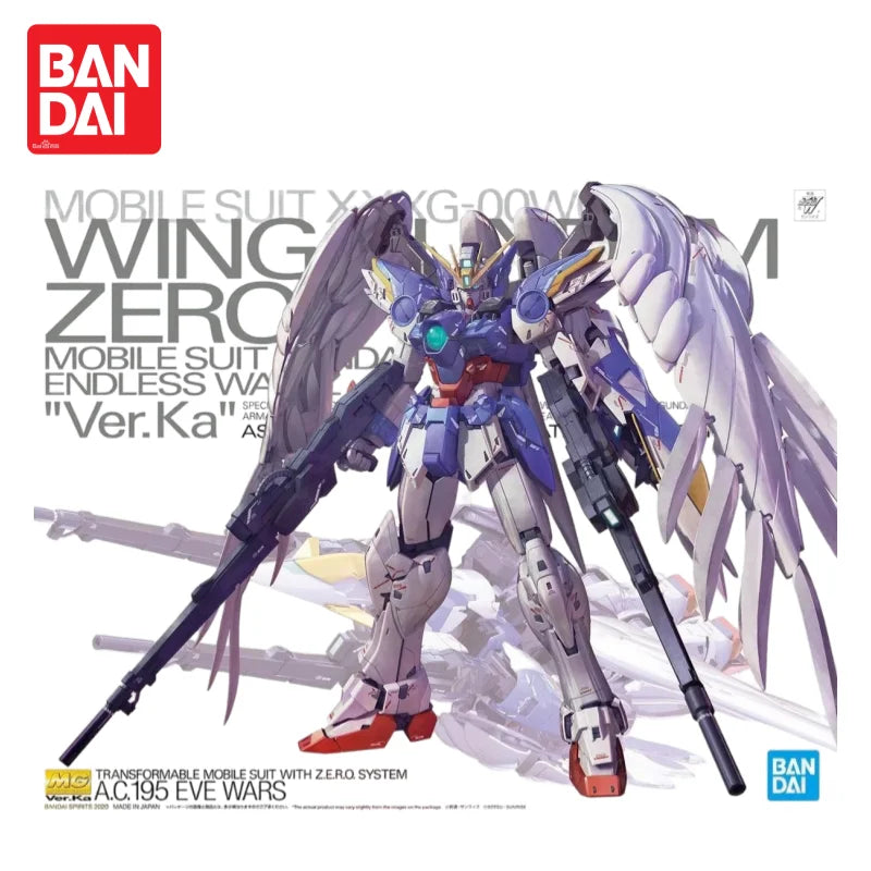 Bandai Mg 1/100 Wing Zero Custom Ew Ver. Fallen Angel Ka Edition Gundam Plastic Model Mecha Warrior Figure Educational Toy