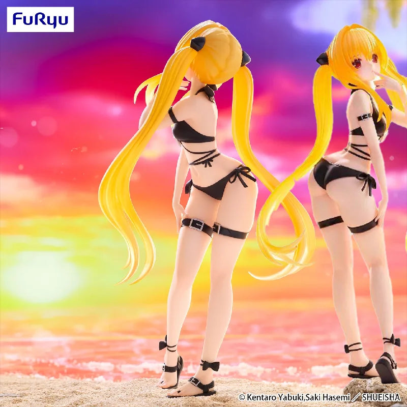 [Original Genuine] In Stock Furyu The Animation To Love-Ru Darkness Trio-Try-It Figure Golden Darkness PVC Figure Model Toys