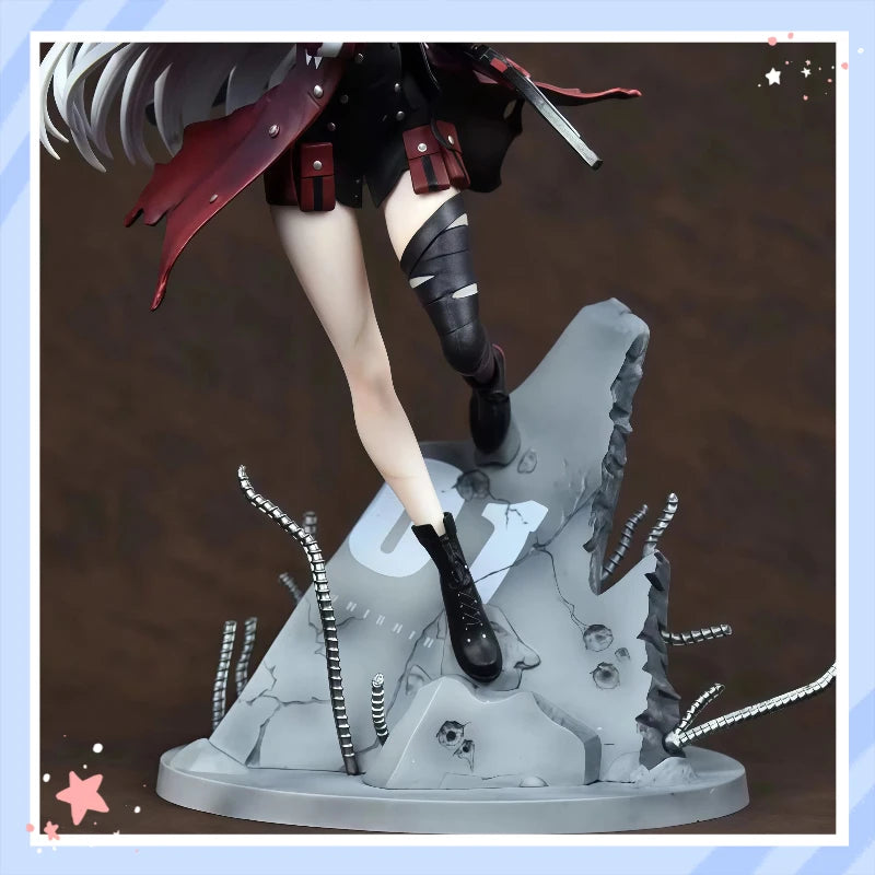 Punishing Gray Raven Lucia Crimson Abyss White Hair Anime Figure Collectible Statue Desktop Ornament Display For Anime Game Fans