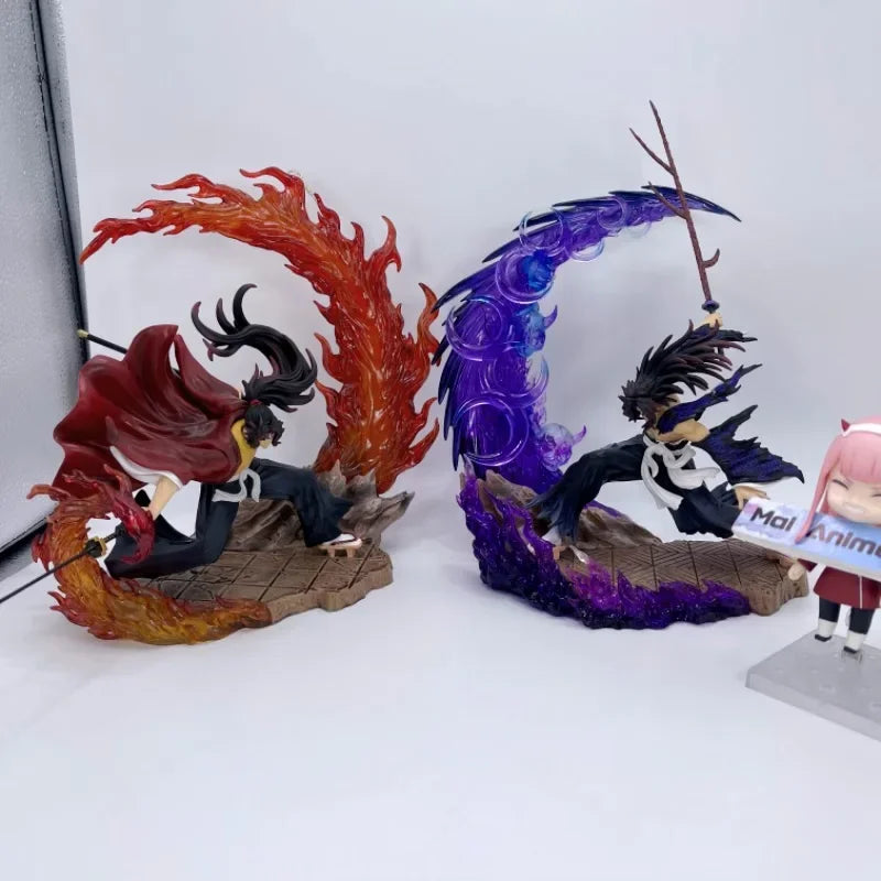 23cm Anime Figures Demon Slayer Kokushibou Vs Tsugikuni Yoriichi Pvc Aciton Figure Model Collection Statue Ornament Toys Gifts
