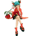Hot Bandai Hatsuned Miku Anime Noodle Stopper Figure - Flower Fairy Winter Cherry PVC Model Collection Doll Toy Gifts In Stock