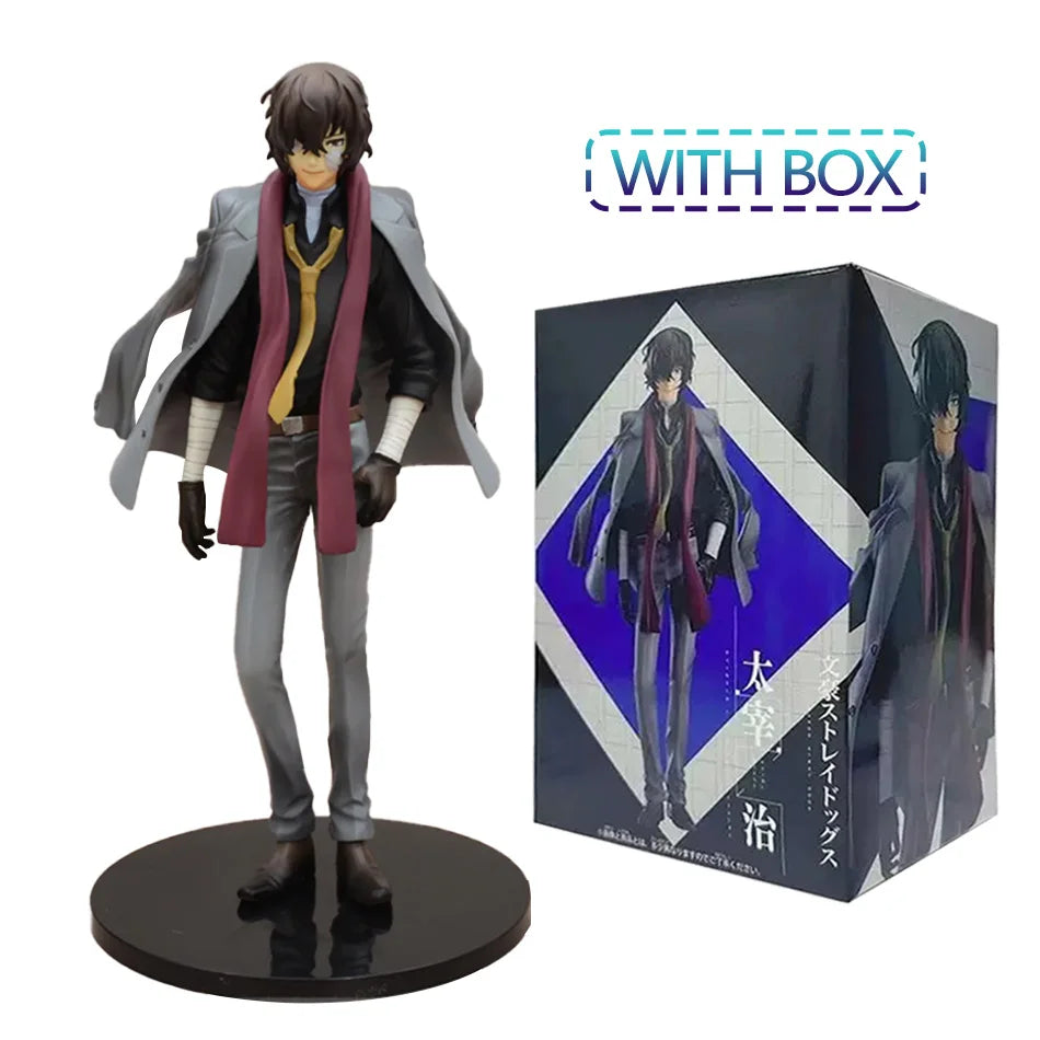 24 cm große japanische Anime-Figur Dazai Osamu aus Bungo Stray Dogs, Actionfigur aus PVC, Sammlerstück, Zubehör, Geburtstagsgeschenk