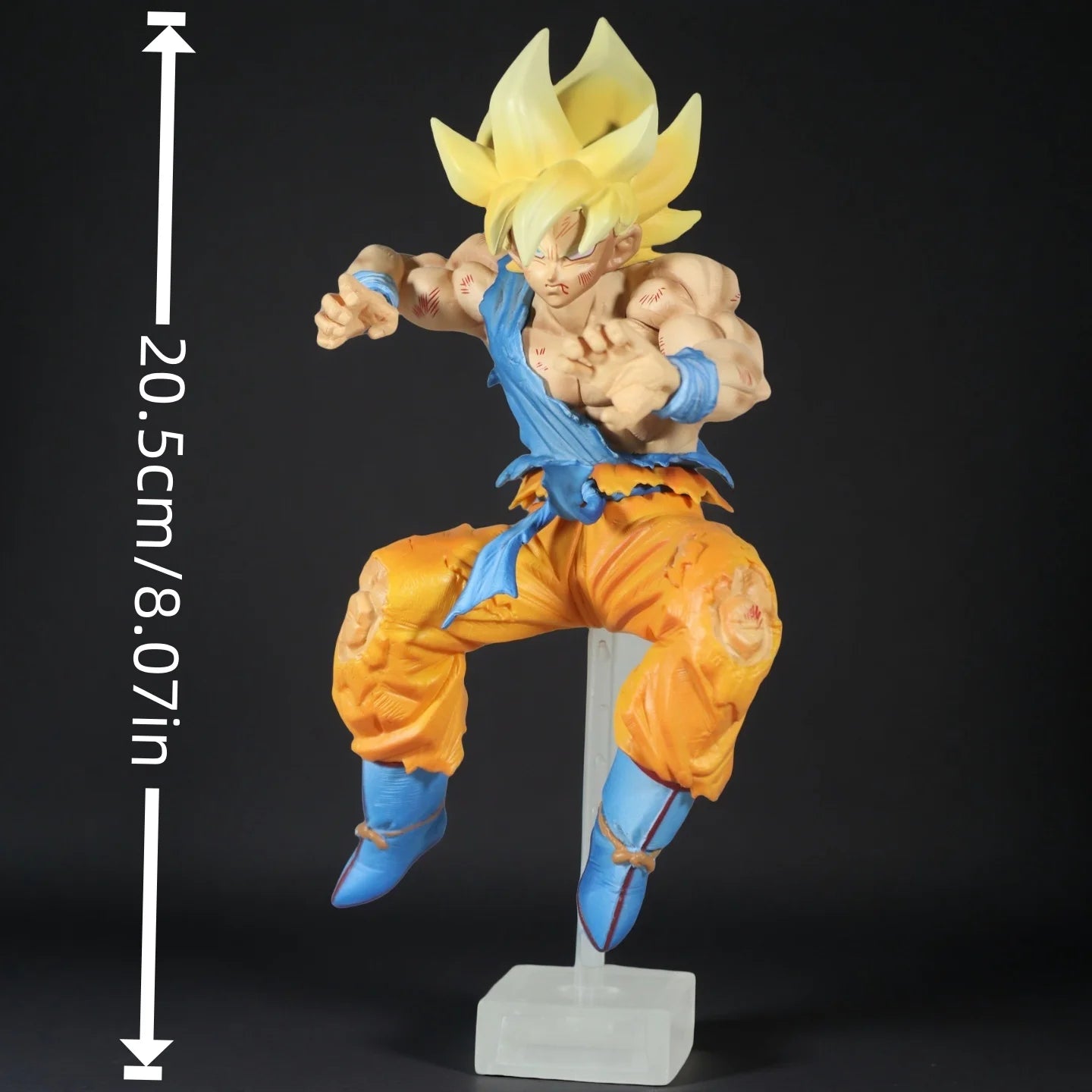 Dragon Ball 20,5 cm Sun Goku Super Saiyajin Actionfigur Modell Ornament Spielzeug Puppensammlung Geburtstagsgeschenk Weihnachten Gi