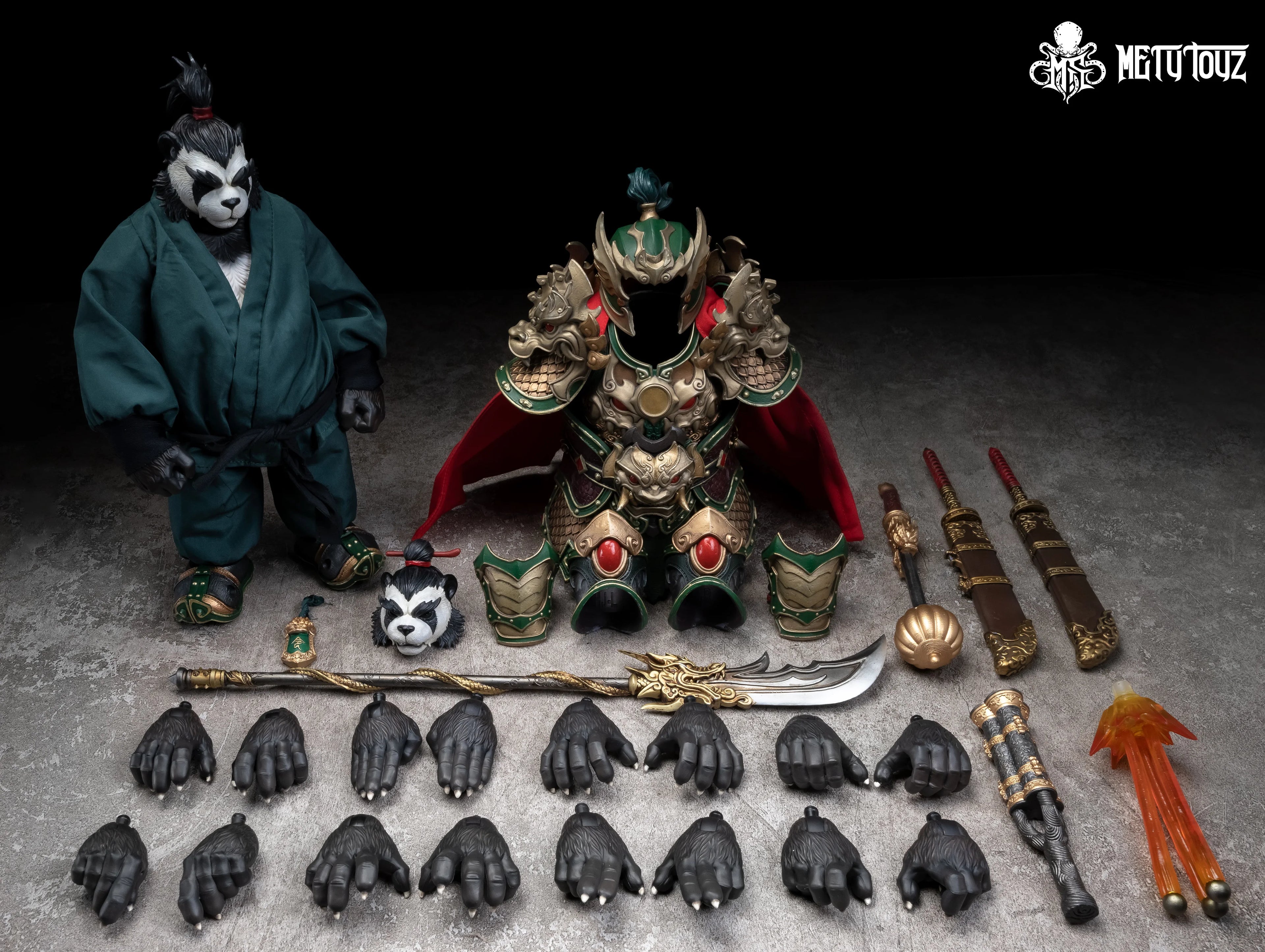 Metytoyz Memory Toys Armor Master Wander Panda Adventurer World Kung Fu WuQingLie 20cm Action Figure Collection Model Doll Toys