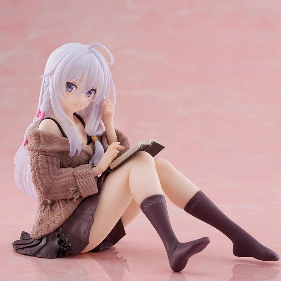 Anime Wandering Witch The Journey Of Elaina Anime Figures Model Elaina Sweater Doll PVC Collection Action Figure Ornaments Model