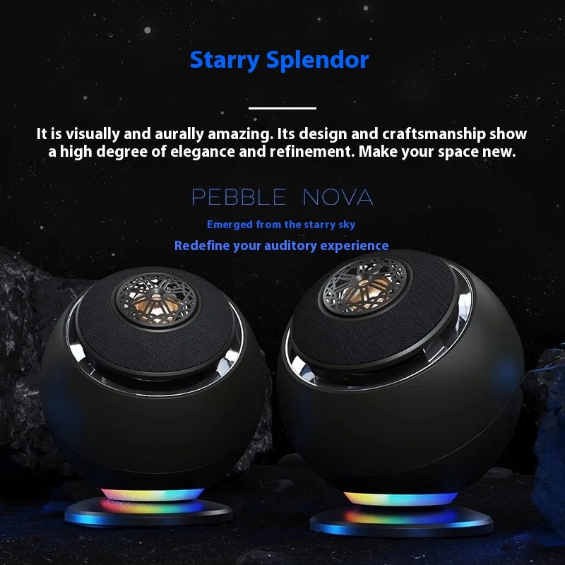 2025 New Creative Pebble Nova Bluetooth 5.3 Speaker Computer Hifi Speaker Home Theater Coaxial Drive Pure and Vibrant Sound