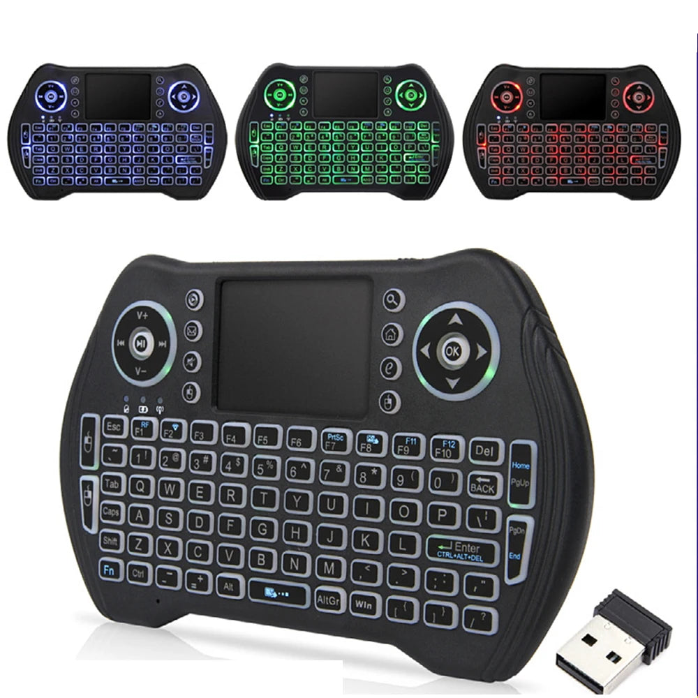 LORYI Backlit Mini Wireless Keyboard Bluetooth keyboard  With Touchpad 2.4GHz For Android TV Box Smart TV Game Tablet PS3 Phone