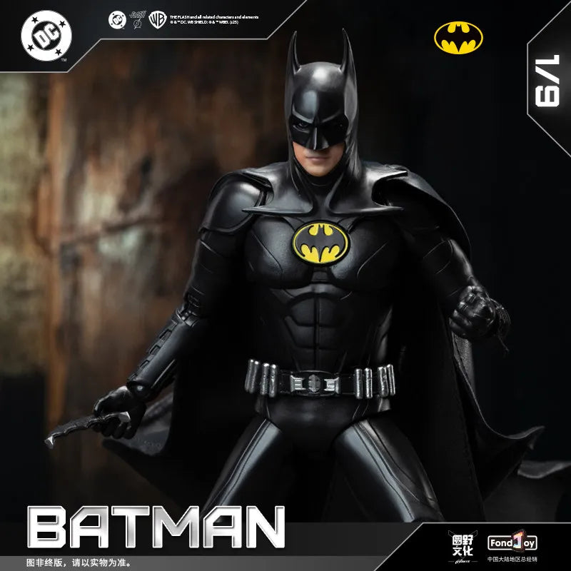 Licensed FondJoy 1/9 Keaton Batman Action Figure DC Collectible Model Toy The Flash Movie Figure With Base Desktop Deco Boy Gift