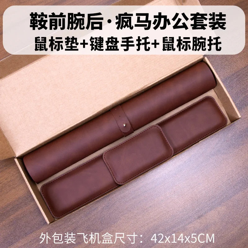 Desk Pad Waterproof PU Mouse Pad Large Mousepad Laptop Non-slip Desk Mat Keyboard Mats Mouse mat mouse wrist guard three pieces