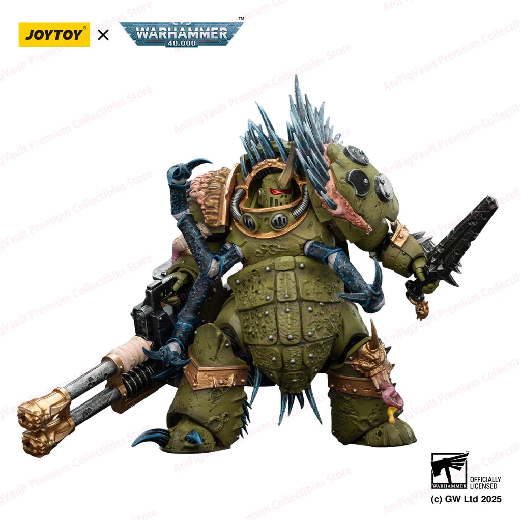 【MT】Pre-sale JOYTOY Warhammer 40K Death Guard Blightlord Terminator 1 with Reaper Autocannon and Bubotic Blades 1/18 Action