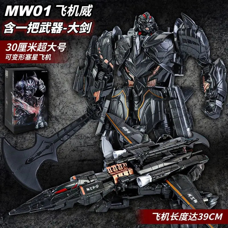 30cm Megatron MW01 Transformable Toy Galvatron The Last Knight Alloy Plane Action Figure Collection Model Ornament Toy Kids Gift