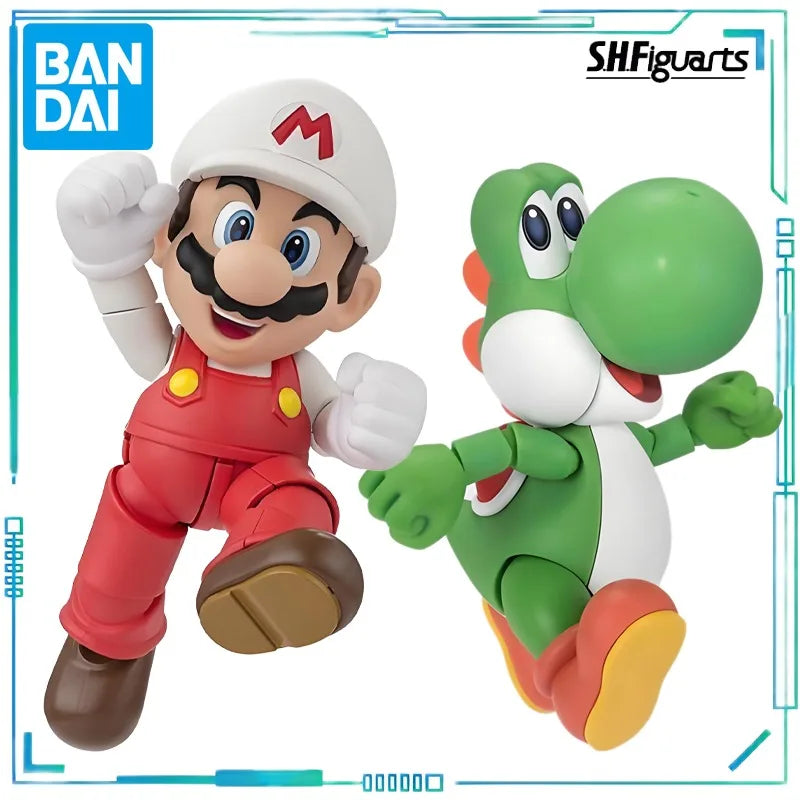 Moveable Mario BANDAI Genuine S. H. Figuarts Series Movable Toys The Super Mario Seri ...