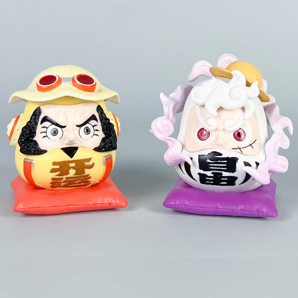 Anime 5Pcs/Set One Piece Damo Egg 7cm Figure Model Trend Toys Kawaii Doll Gear 5 Sun God Nika Luffy Zoro Sanji Nami Decor Gifts