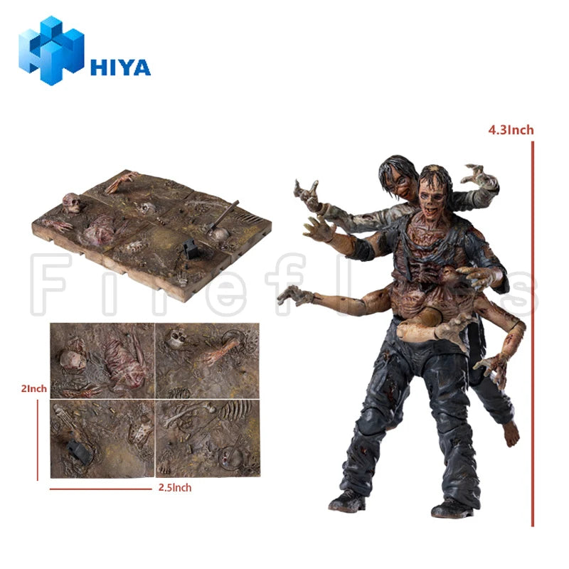 1/18 HIYA 3.75inch Action Figure Exquisite Mini Series The Walking Dead Dead City Walker King Anime Toy
