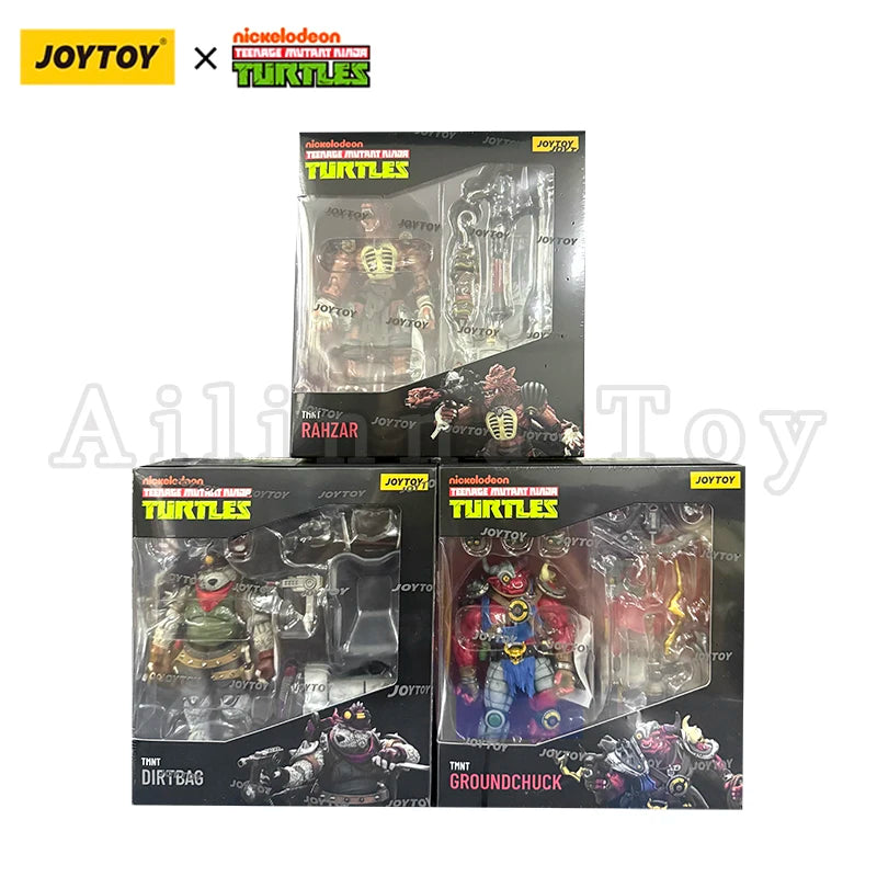 JOYTOY 1/18 Action Figure Turtles-Dirtbag Groundchuck Rahzar Anime Toy