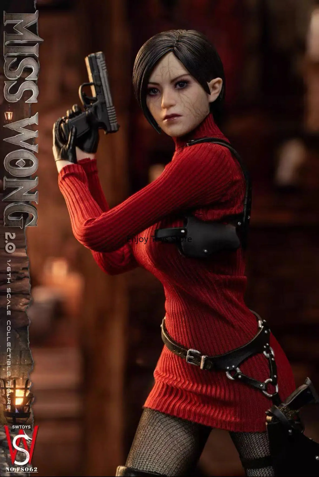 In-Stock | Authentic SWTOYS FS062 Resident Evil Ada Wong 2.0 (Dual Head Sculpts, Movable Eyes) 1/6 Female Action Figure