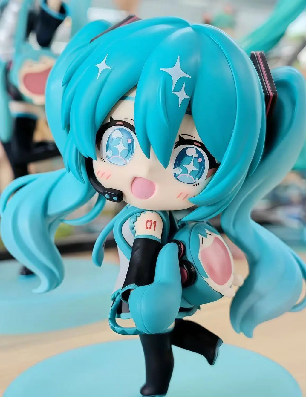  New Q version Hatsune Miku Uwa Series Cute Smile Bag Anime Figure Collectible Model Statuette Ornament Gift
