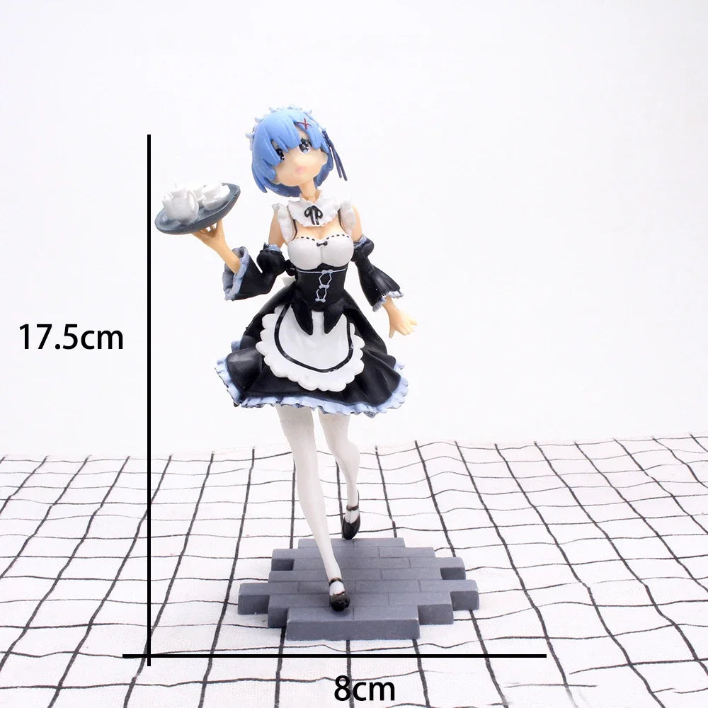 25cm Re:ZERO Starting Life in Another World Anime Figure Rem & Ram Twins Action Figure Rem/Ram Figure Collection Model Doll Toys