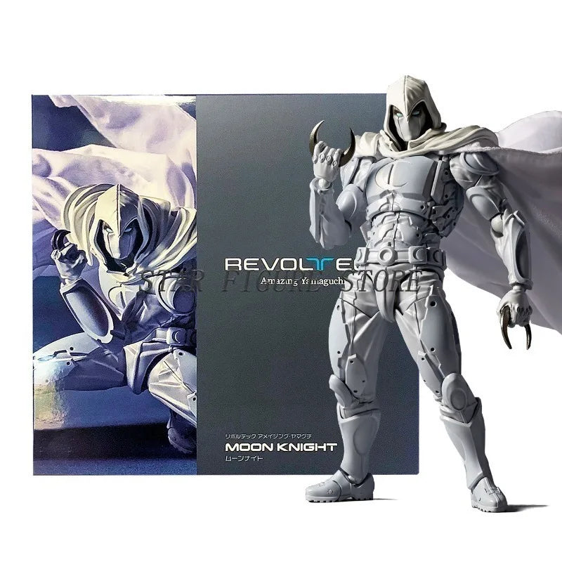 Erstaunliche Yamaguchi Moon Knight Actionfigur PVC Bewegliches Sammlerspielzeug Revoltech Avengers Marc Spector Figur Modell Geschenke